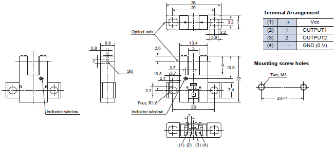 EE-SX97 Dimensions 3