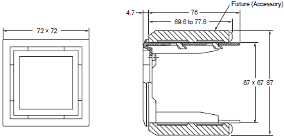 E5CC, E5CC-B, E5CC-U Dimensions 23