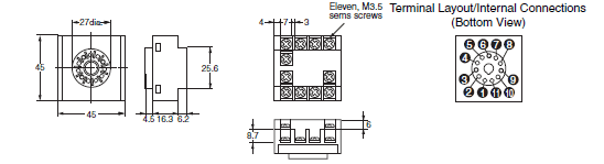 E5CC, E5CC-B, E5CC-U 치수 40 