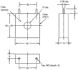 E5CC, E5CC-B, E5CC-U 치수 19 