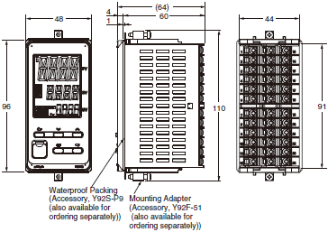 E5EC, E5EC-B 치수 2 