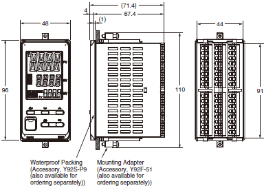 E5EC, E5EC-B 치수 3