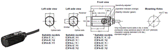 E3FA, E3RA, E3FB, E3RB Dimensions 3 