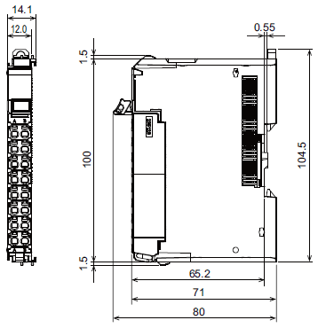 NX-EC0 [] [] [] 치수 2 