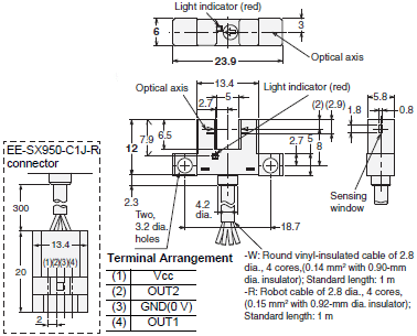 EE-SX95 Dimensions 3