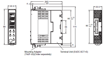 E5DC / E5DC-B 치수 2 