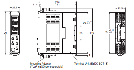 E5DC / E5DC-B 치수 2