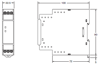 K8AK-PH Dimensions 1 