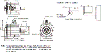 R88M-1 [] / R88D-1SN []-ECT 치수 46 