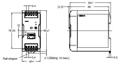 S8VK-X 치수 2 