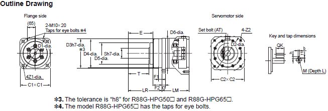 R88M-1A [] / R88D-1SAN []-ECT 치수 37 