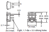 P2RF, P2R, P7TF, PYF, PY, PTF, PYD, PT, P7LF, PF, P2CF, PFA, P3G / P3GA, PL 치수 61 