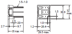 P2RF, P2R, P7TF, PYF, PY, PTF, PYD, PT, P7LF, PF, P2CF, PFA, P3G / P3GA, PL 치수 65 