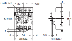 P2RF, P2R, P7TF, PYF, PY, PTF, PYD, PT, P7LF, PF, P2CF, PFA, P3G / P3GA, PL 치수 77 