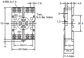 P2RF, P2R, P7TF, PYF, PY, PTF, PYD, PT, P7LF, PF, P2CF, PFA, P3G / P3GA, PL 치수 82 