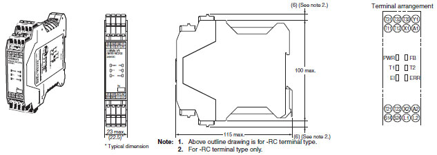 G9SX-AD[] / BC / EX Dimensions 3 