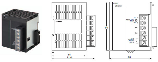 CJ1W-PA / PD 치수 2 CJ1W-PA205R_Dim