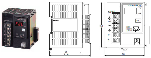 CJ1W-PA / PD 크기 4 CJ1W-PA205C_Dim