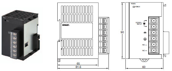 CJ1W-PA / PD 외형 치수 8 CJ1W-PD025_Dim