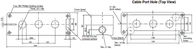 A22Z-B10[]_Panel Mounting Hole