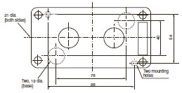 A22Z-B202_Cable Port Hole(Top View)_Dim