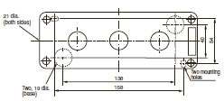 A22Z-B203_Cable Port Hole(Top View)_Dim