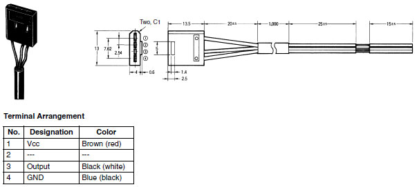 EE-1010D Connector with 1-m Cord_Dim