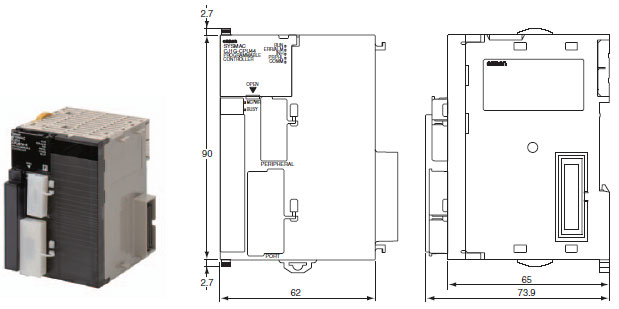 CJ1-H-R and CJ1-H CPU Units_Dim