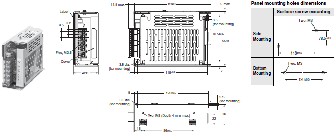 S8JX-P050[][] (50 W)_Dim