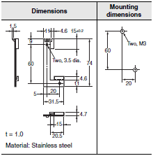 S82Y-J00F Front-mounting Bracket_Dim2