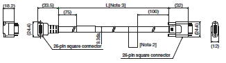 Long-distance Right-angle Camera Cable (Model FZ-VSL2)_Dim