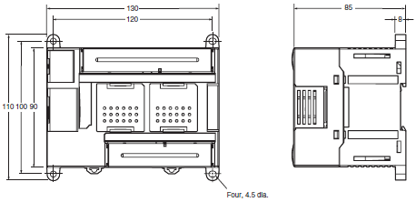 CPU Units with 40 I/O Point_Dim