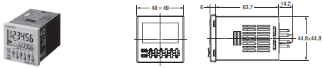 H7CZ-L8/-L8D1 (Flush Mounting/Surface Mounting Models)_Dim