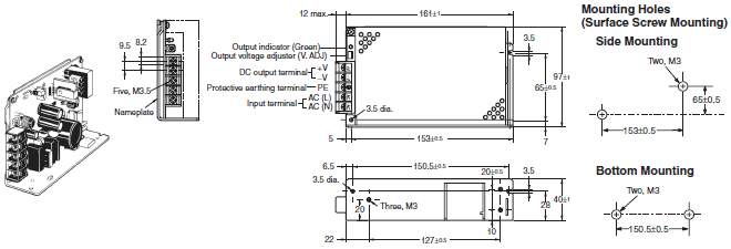 S82J-050[][][] (50 W)_Dim