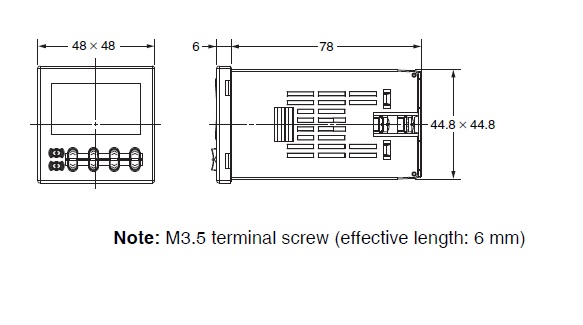 Kích thước H7CX-A-N Kích thước H7CX-A-N