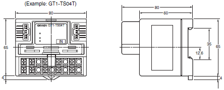 GT1-TS04[] Dimensions 1 