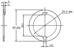 Omron A22NE-P SMD Not-Aus-Schalter, 12V ac/dc, 2 Öffner