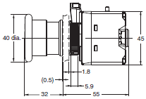 Omron A22NE-P SMD Not-Aus-Schalter, 12V ac/dc, 2 Öffner