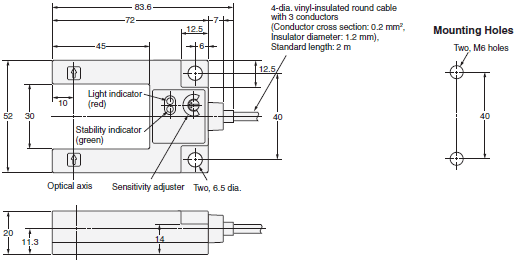 E3S-GS3E4 Dimensions 2 