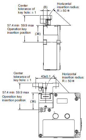 Omron D4DS-K1 Safety Door Switch – Horizontal Key Interlock, Brand New
