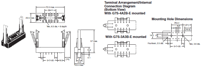PC/タブレット PCパーツ G7S-[]-E Relays with Forcibly Guided Contacts/Dimensions | OMRON 