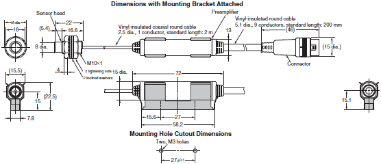 ZX-E Smart Sensors (Inductive Displacement Type)/Dimensions ZX-E Smart Sensors (Inductive Displacement Type)/Dimensions