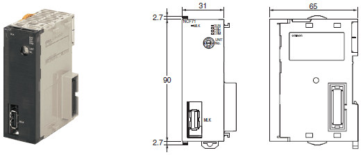 CJ1W-NC[]71 Dimensions 2 CJ1W-NC271_Dim