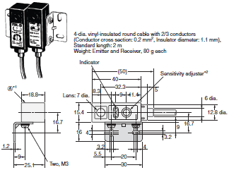Photoelectric Sensor E3SR2E4 Omron E3S-R2E4 