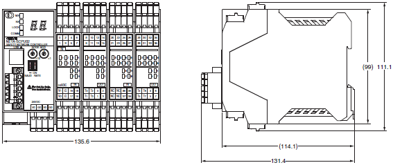 NE1A-SCPU Series Dimensions 2 
