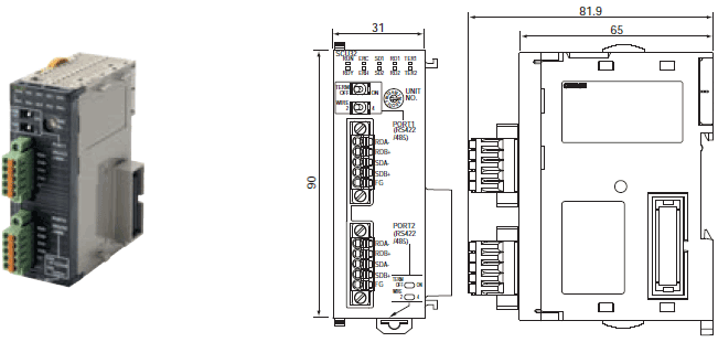 CJ1W-SCU CJ-series Serial Communications Units/Dimensions | OMRON