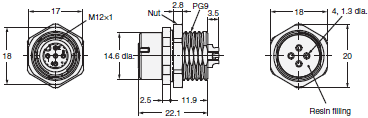 XS5 Dimensions 45 