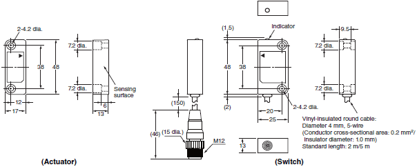 D40A / G9SX-NS Dimensions 2 