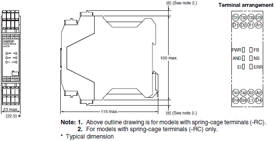 D40A / G9SX-NS Dimensions 8 