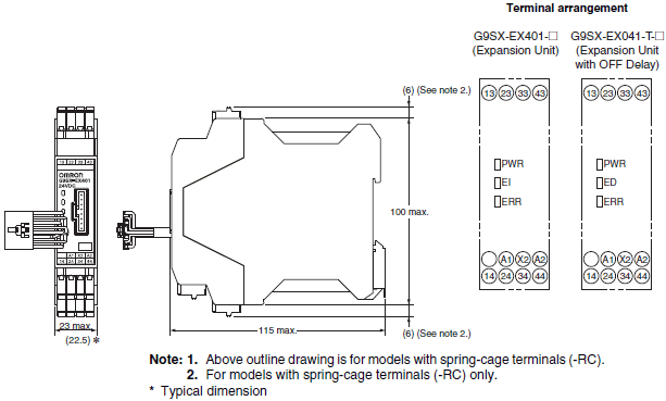 D40A / G9SX-NS Dimensions 11 